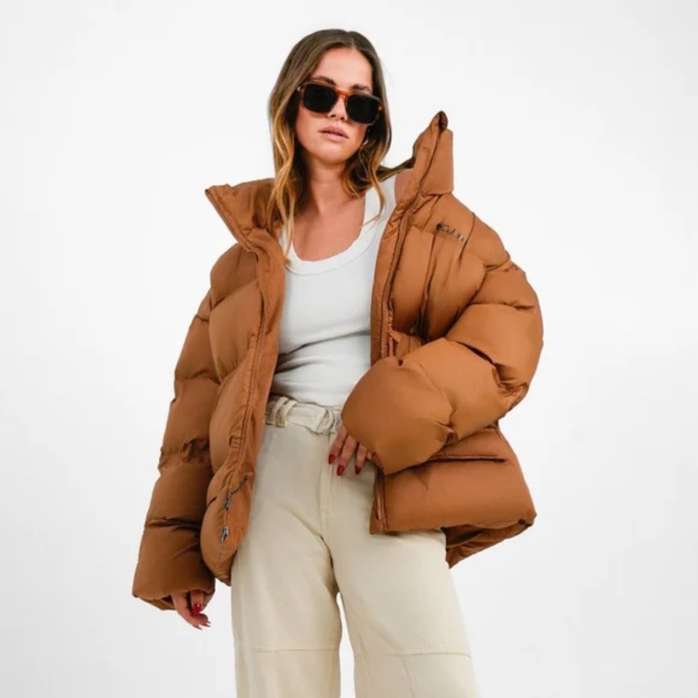 NEW Columbia Brown Puffect Surplus Puffer Jacket S